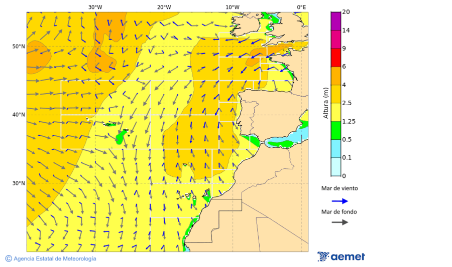 Oc�ano Atl�ntico al norte de 30� N&nbsp;jueves, 25 diciembre 2025 a las 09:00