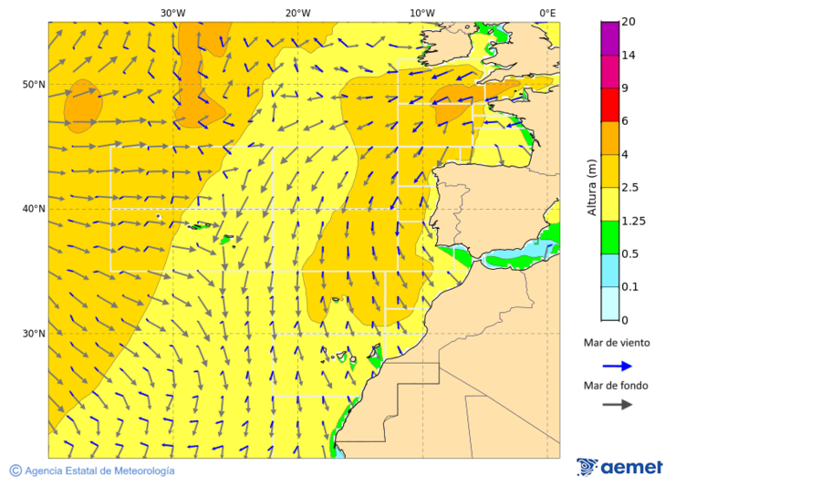 Oc�ano Atl�ntico al norte de 30� N&nbsp;jueves, 25 diciembre 2025 a las 12:00