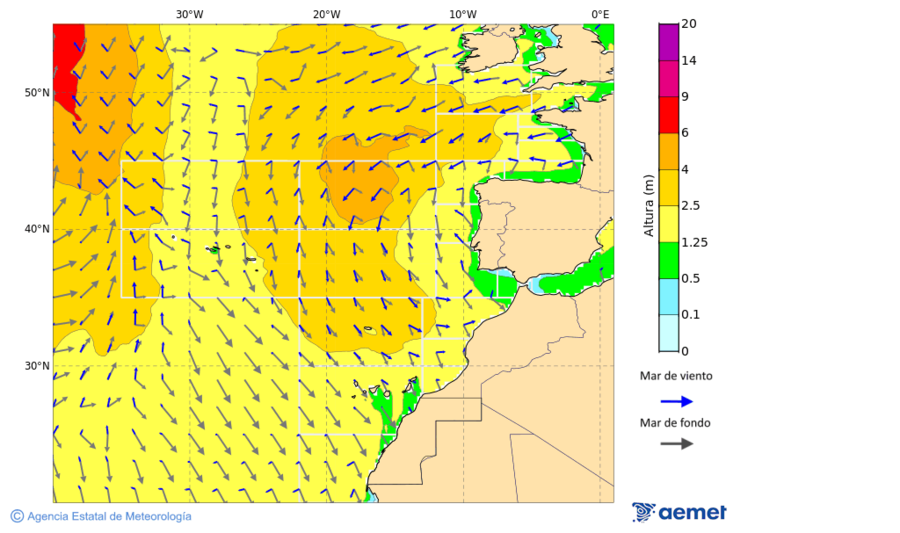 Oc�ano Atl�ntico al norte de 30� N&nbsp;s�bado, 27 diciembre 2025 a las 00:00
