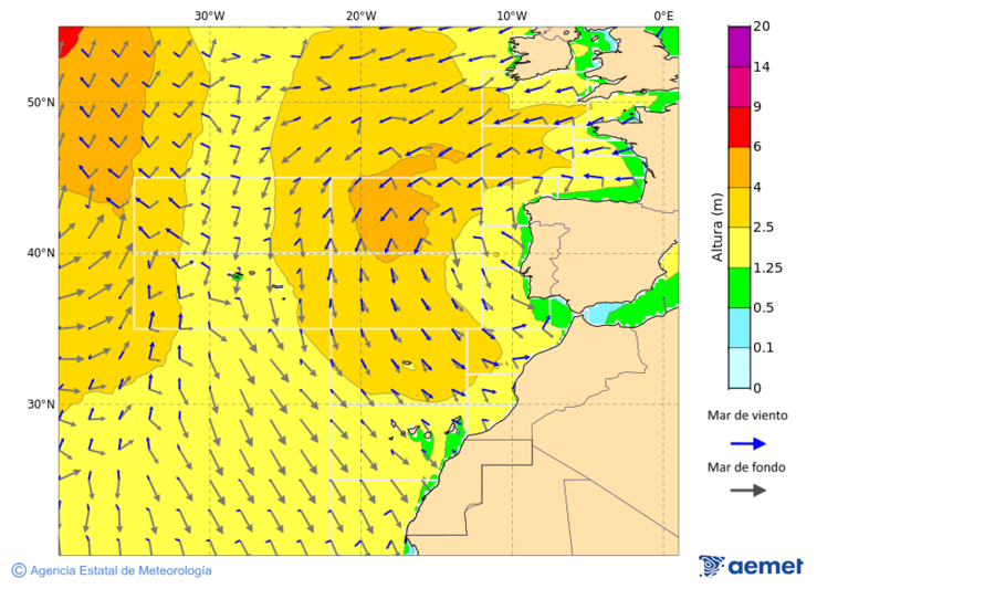 Oc�ano Atl�ntico al norte de 30� N&nbsp;s�bado, 27 diciembre 2025 a las 03:00