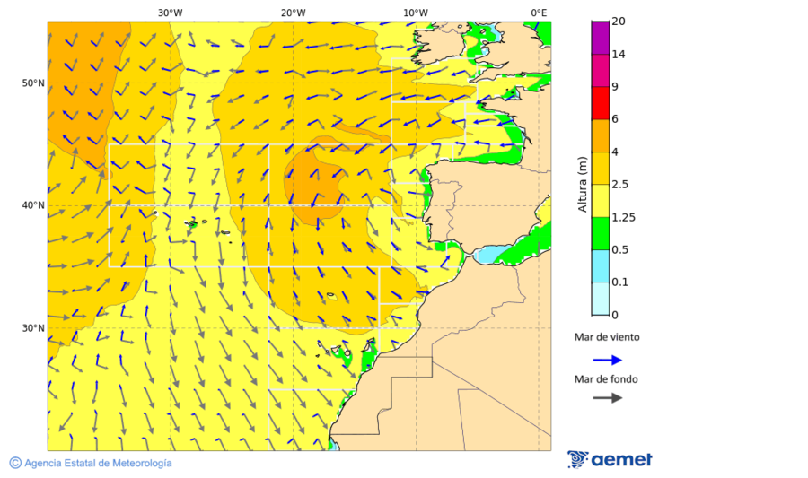 Oc�ano Atl�ntico al norte de 30� N&nbsp;s�bado, 27 diciembre 2025 a las 06:00