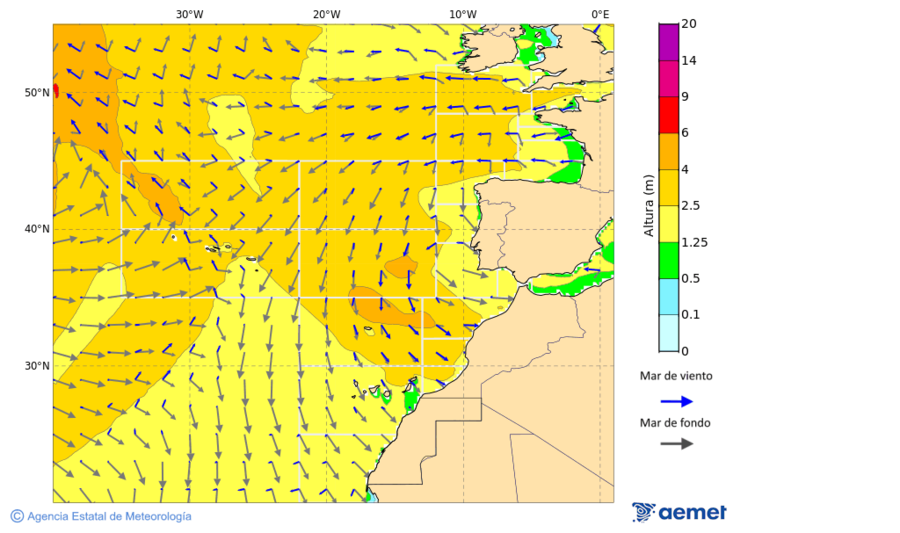 Oc�ano Atl�ntico al norte de 30� N&nbsp;domingo, 28 diciembre 2025 a las 00:00