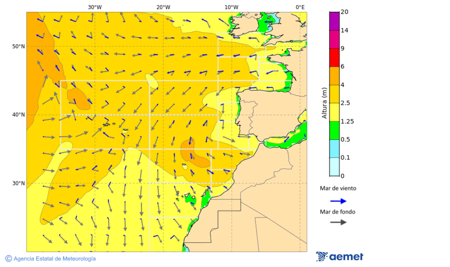 Oc�ano Atl�ntico al norte de 30� N&nbsp;domingo, 28 diciembre 2025 a las 06:00