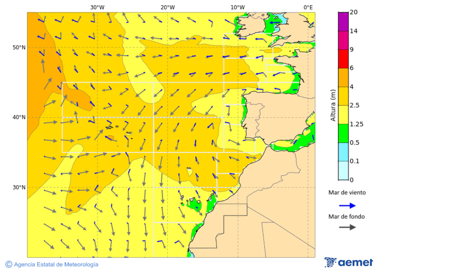 Oc�ano Atl�ntico al norte de 30� N&nbsp;domingo, 28 diciembre 2025 a las 09:00
