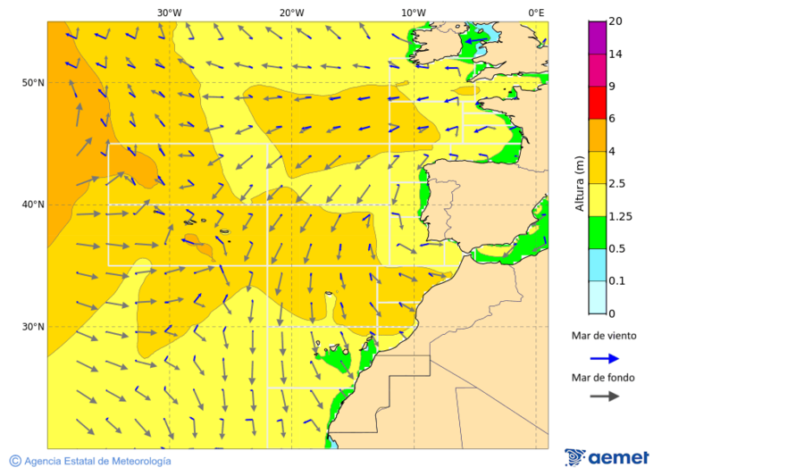 Oc�ano Atl�ntico al norte de 30� N&nbsp;domingo, 28 diciembre 2025 a las 12:00