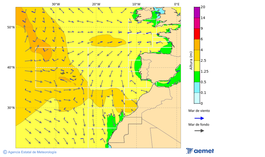 Oc�ano Atl�ntico al norte de 30� N&nbsp;domingo, 28 diciembre 2025 a las 21:00