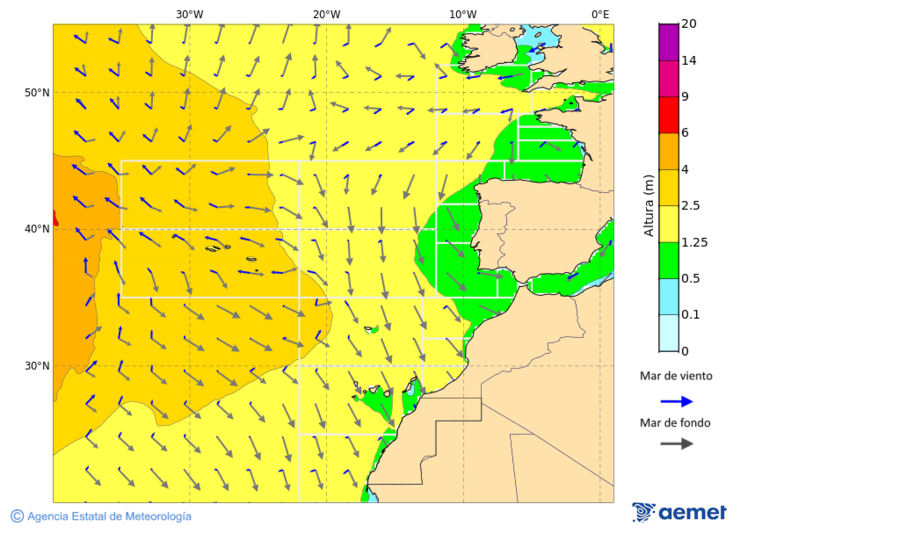 Oc�ano Atl�ntico al norte de 30� N&nbsp;lunes, 29 diciembre 2025 a las 18:00