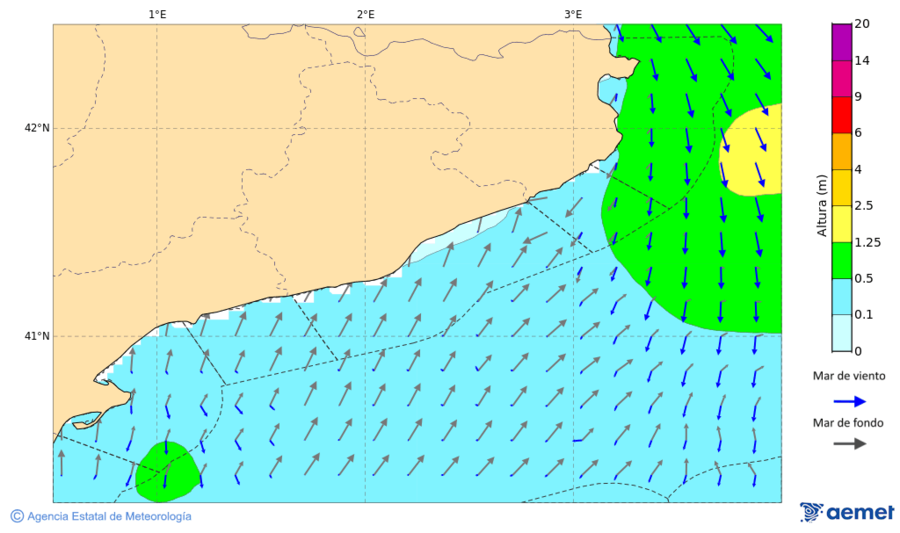 Mapa de mar combinada AEMET