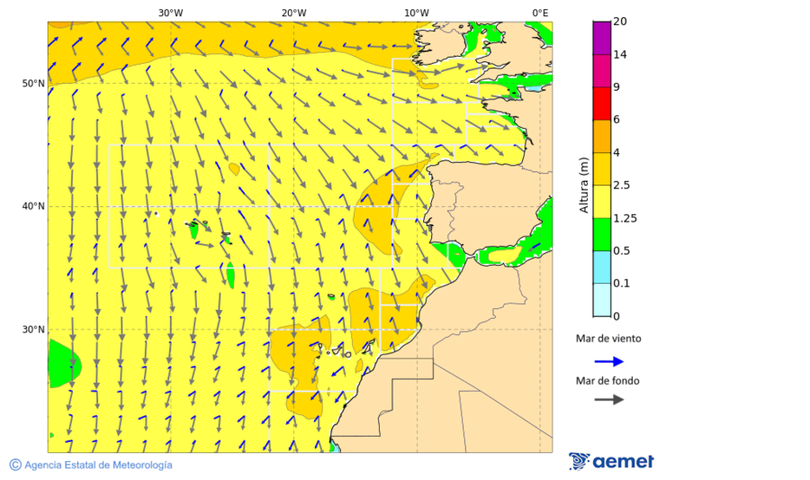 Oc�ano Atl�ntico al norte de 30� N&nbsp;s�bado, 03 octubre 2026 a las 03:00
