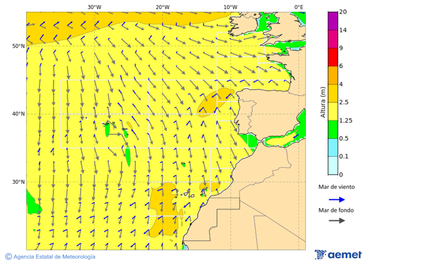 Oc�ano Atl�ntico al norte de 30� N&nbsp;s�bado, 03 octubre 2026 a las 09:00