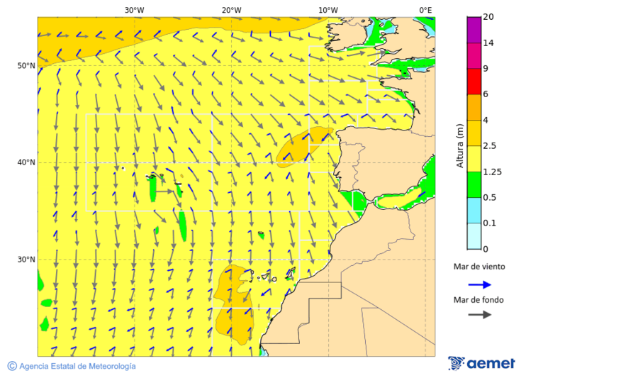 Oc�ano Atl�ntico al norte de 30� N&nbsp;s�bado, 03 octubre 2026 a las 12:00