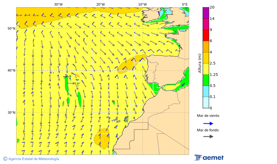 Oc�ano Atl�ntico al norte de 30� N&nbsp;s�bado, 03 octubre 2026 a las 15:00