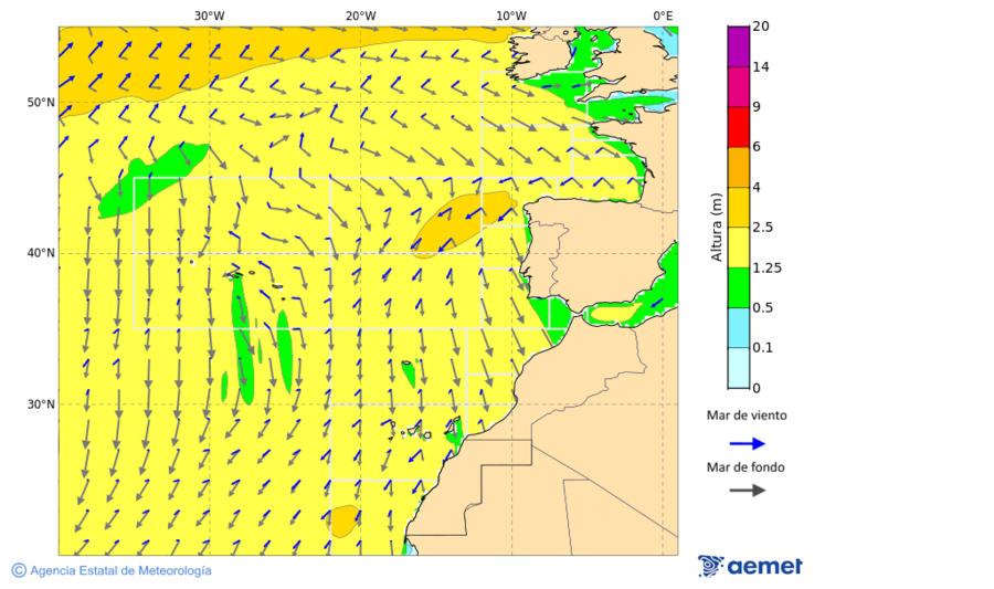 Oc�ano Atl�ntico al norte de 30� N&nbsp;domingo, 04 octubre 2026 a las 06:00