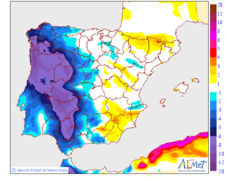 Variacin de las temperaturas mximas respecto al da anterior