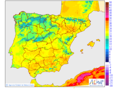 Maximum temperatures
