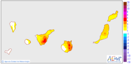 Maximum temperatures variation regarding the day before