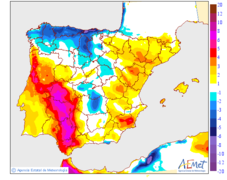 Maximum temperatures variation regarding the day before
