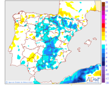 Variacin de las temperaturas mnimas respecto al da anterior