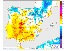 Variaci de les temperatures mnimes respecte al dia anterior
