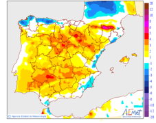 Maximum temperatures variation regarding the day before