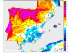 Variacin de las temperaturas mximas respecto al da anterior