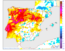 Variacin de las temperaturas mnimas respecto al da anterior
