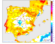 Variacin de las temperaturas mximas respecto al da anterior