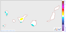 Minimum temperatures variation regarding the day before