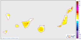 Variacin de las temperaturas mximas respecto al da anterior