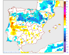 Variacin de las temperaturas mnimas respecto al da anterior