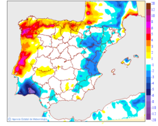 Variacin de las temperaturas mximas respecto al da anterior
