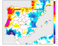 Variacin das temperaturas mximas respecto ao da anterior