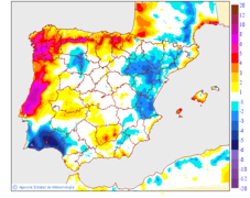 Variacin das temperaturas mximas respecto ao da anterior