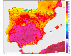 Maximum temperatures
