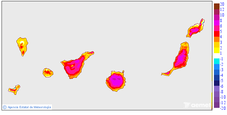 Variation des tempratures maximales par rapport au jour prcdent