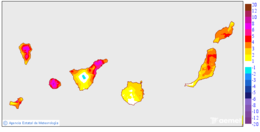 Variacin de las temperaturas mximas respecto al da anterior