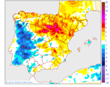 Variaci de les temperatures mnimes respecte al dia anterior