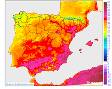 Maximum temperatures