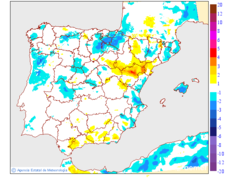 Minimum temperatures variation regarding the day before