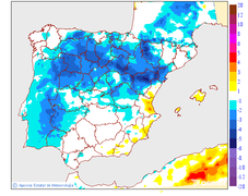 Variacin das temperaturas mnimas respecto ao da anterior