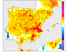 Variacin de las temperaturas mximas respecto al da anterior