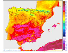 Maximum temperatures