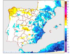 Variacin de las temperaturas mnimas respecto al da anterior