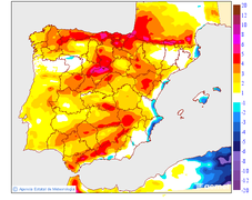 Variation des tempratures maximales par rapport au jour prcdent