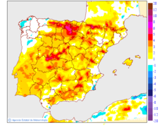 Variacin de las temperaturas mnimas respecto al da anterior
