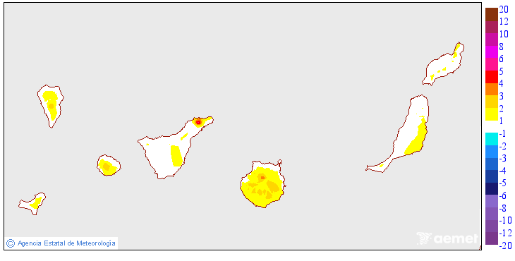 Variation des tempratures maximales par rapport au jour prcdent