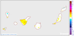 Minimum temperatures variation regarding the day before