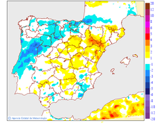 Variacin das temperaturas mnimas respecto ao da anterior
