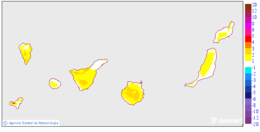 Maximum temperatures variation regarding the day before