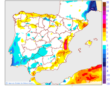 Variacin das temperaturas mximas respecto ao da anterior